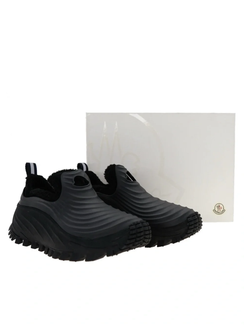 Moncler Men Acqua Rain Boots Shoes Sneakers Black Size 10 US New